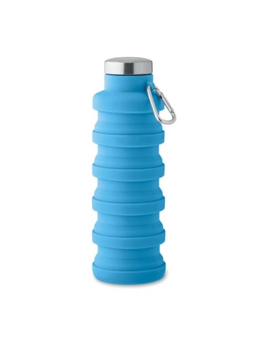 Bouteille pliable  500ml KOLAPSI Matières : silicone Couleurs : bleu bébé personnalisation rapide en France