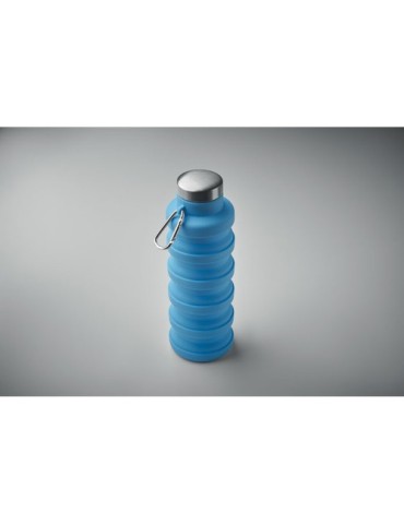 Bouteille pliable  500ml KOLAPSI Matières : silicone Couleurs : bleu bébé objet publicitaire robuste