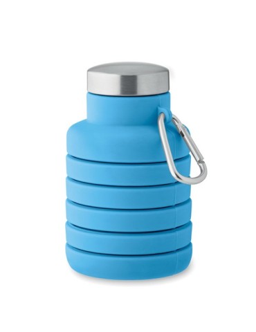 Bouteille pliable  500ml KOLAPSI Matières : silicone Couleurs : bleu bébé cadeau affaires élégant