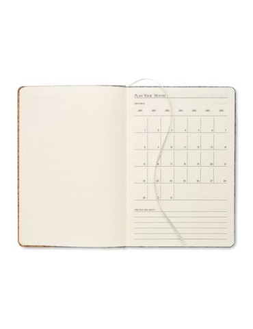 Carnet A5  en liège RPET personnalisé CORKBOOK Matières : papier Couleurs : gris marquage laser ultra précis