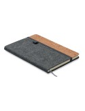 Carnet A5  en liège RPET personnalisé CORKBOOK Matières : papier Couleurs : pierre personnalisable avec votre logo