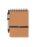 Cahier recyclé personnalisé et stylo à bille NOTIE Matières : papier recyclé Couleurs : marron livraison express 24h 48h