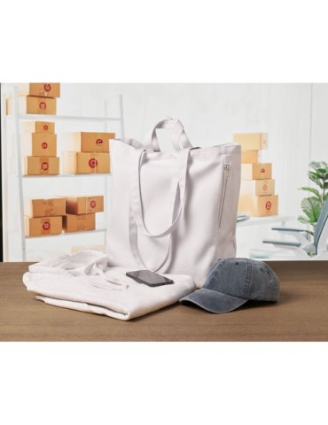 Sac shopping  en coton recyclé GAVE COLOUR Matières : coton recyclé Couleurs : blanc goodies entreprise design