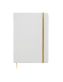 Carnet A5 à couleur révélée personnalisé ROUTE WHITE Couleurs : doré Matières : carton de lait recyclé personnalisation rapide e