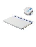 Carnet A5 à couleur révélée personnalisé ROUTE WHITE Couleurs : bleu Matières : carton de lait recyclé goodies publicitaire évén