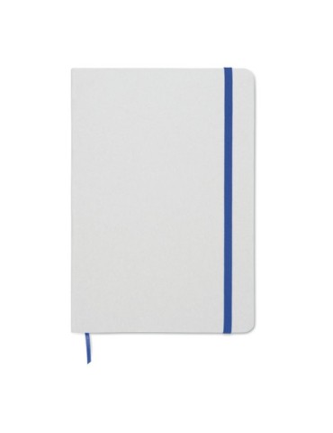 Carnet A5 à couleur révélée personnalisé ROUTE WHITE Couleurs : bleu Matières : carton de lait recyclé goodies entreprise design