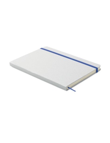 Carnet A5 à couleur révélée personnalisé ROUTE WHITE Couleurs : bleu Matières : carton de lait recyclé impression logo haute qua