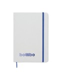 Carnet A5 à couleur révélée personnalisé ROUTE WHITE Couleurs : bleu Matières : carton de lait recyclé personnalisation sur mesu