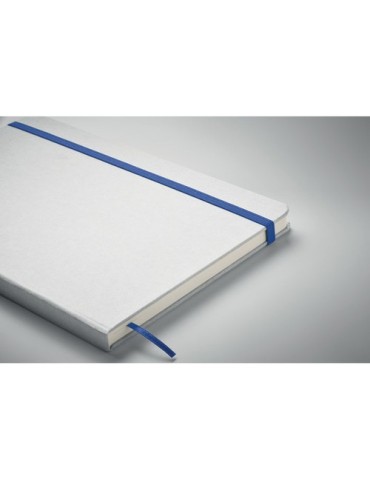Carnet A5 à couleur révélée personnalisé ROUTE WHITE Couleurs : bleu Matières : carton de lait recyclé goodies publicitaire dura