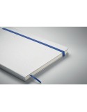 Carnet A5 à couleur révélée personnalisé ROUTE WHITE Couleurs : bleu Matières : carton de lait recyclé goodies publicitaire dura