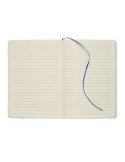 Carnet A5 à couleur révélée personnalisé ROUTE WHITE Couleurs : bleu Matières : carton de lait recyclé marquage laser ultra préc