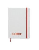Carnet A5 à couleur révélée personnalisé ROUTE WHITE Couleurs : rouge Matières : carton de lait recyclé personnalisable avec vot