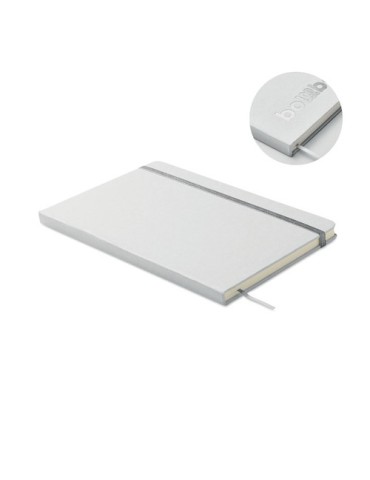 Carnet A5 à couleur révélée personnalisé ROUTE WHITE Couleurs : argenté Matières : carton de lait recyclé personnalisable avec v