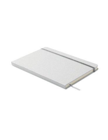 Carnet A5 à couleur révélée personnalisé ROUTE WHITE Couleurs : argenté Matières : carton de lait recyclé objet publicitaire rob