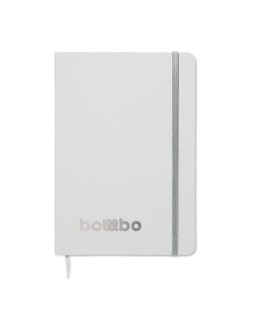 Carnet A5 à couleur révélée personnalisé ROUTE WHITE Couleurs : argenté Matières : carton de lait recyclé goodies personnalisé e