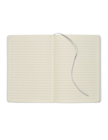 Carnet A5 à couleur révélée personnalisé ROUTE WHITE Couleurs : argenté Matières : carton de lait recyclé objet promotionnel éco