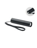 Lampe rechargeable en aluminium publicitaire ALUMINATE Matières : aluminium Couleurs : noir