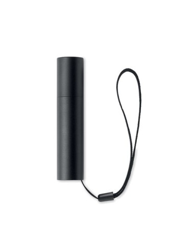 Lampe rechargeable en aluminium publicitaire ALUMINATE Matières : aluminium Couleurs : noir goodies publicitaire événementiel