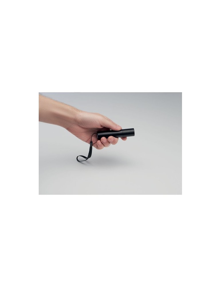 Lampe rechargeable en aluminium publicitaire ALUMINATE Matières : aluminium Couleurs : noir livraison express 24h 48h