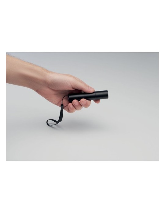 Lampe rechargeable en aluminium publicitaire ALUMINATE Matières : aluminium Couleurs : noir livraison express 24h 48h