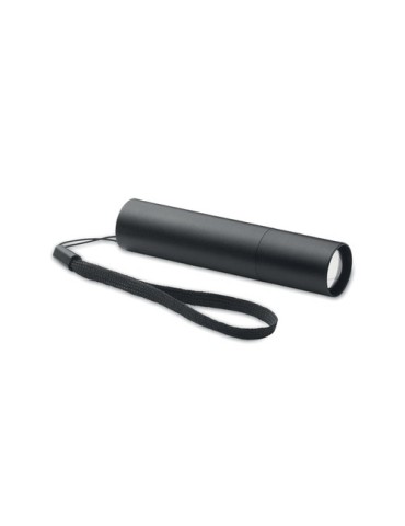 Lampe rechargeable en aluminium publicitaire ALUMINATE Matières : aluminium Couleurs : noir objet promotionnel éco-responsable