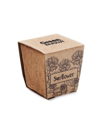 Kit de tournesol personnalisé  SUNFLOWER KIT Matières : papier Couleurs : beige marquage laser ultra précis