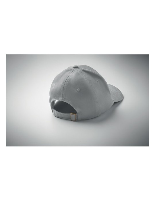 Casquette baseball à 6 pans publicitaire BAHAMAS Matières : coton Couleurs : argenté personnalisable avec votre logo