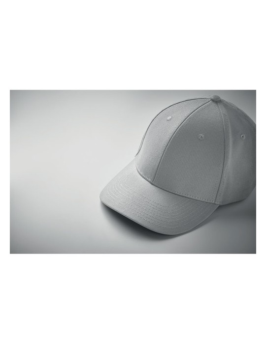 Casquette baseball à 6 pans publicitaire BAHAMAS Matières : coton Couleurs : argenté impression haute définition