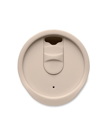 Gobelet double paroi 300 ml personnalisé CO Matières : polypropylène (PP) Couleurs : beige cadeau entreprise pas cher