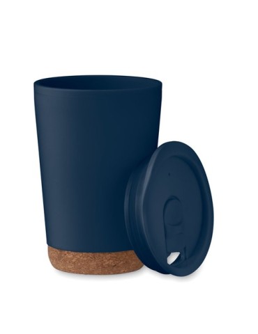 Gobelet double paroi 300 ml personnalisé CO Matières : polypropylène (PP) Couleurs : bleu marine cadeau collaborateur premium