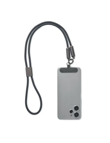 Lanyard personnalisé 60W  SHAKA Matières : aluminium Couleurs : noir objet promotionnel éco-responsable