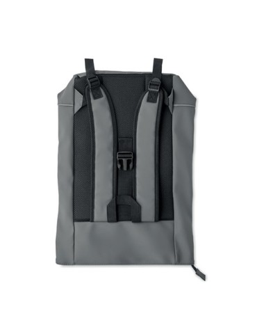 Sac à dos publicitaire en PU pour ordinateur 15 pouces MO2581-15 LAPTOSA Matières : PU Couleurs : pierre objet promotionnel éco-