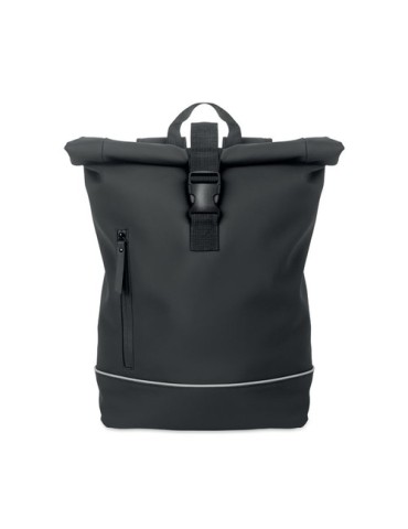 Sac à dos publicitaire en PU pour ordinateur 15 pouces MO2581-15 LAPTOSA Matières : PU Couleurs : noir marquage laser ultra préc