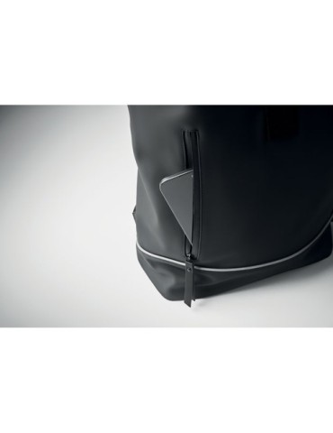 Sac à dos publicitaire en PU pour ordinateur 15 pouces MO2581-15 LAPTOSA Matières : PU Couleurs : noir personnalisation rapide e