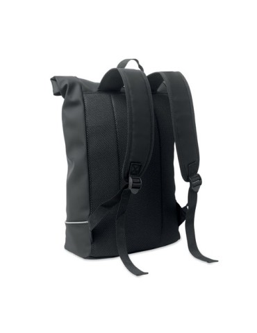 Sac à dos publicitaire en PU pour ordinateur 15 pouces MO2581-15 LAPTOSA Matières : PU Couleurs : noir objet publicitaire robust