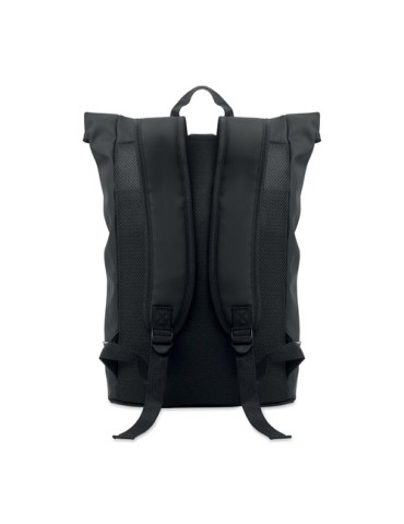 Sac à dos publicitaire en PU pour ordinateur 15 pouces MO2581-15 LAPTOSA Matières : PU Couleurs : noir cadeau affaires élégant