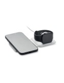 Chargeur pliable  2 en 1 15W FLIP Matières : ABS Couleurs : blanc personnalisable avec votre logo