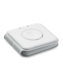 Chargeur pliable  2 en 1 15W FLIP Matières : ABS Couleurs : blanc cadeau entreprise pas cher