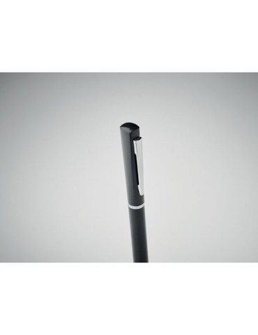 Stylo twist personnalisé en paille de blé/ABS - MAIPEN Matières : ABS Couleurs : noir objet promotionnel éco-responsable