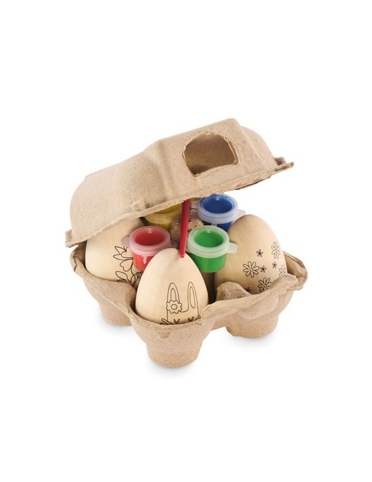 Set de peinture d'oeufs en bois EISET