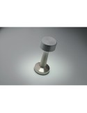 Lampe de table rechargeable  HIERLUZ Matières : métal Couleurs : argenté mat personnalisable avec votre logo