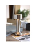 Lampe de table rechargeable  HIERLUZ Matières : métal Couleurs : argenté mat goodies publicitaire événementiel