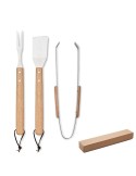 Set de barbecue  en chêne - SMOKEY Matières : acier inoxydable Couleurs : bois