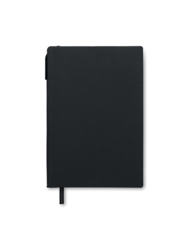 Cahier A5 personnalisé en PU avec stylo NOTA Matières : papier recyclé Couleurs : noir 2