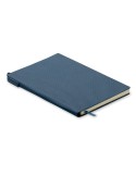 Cahier A5 personnalisé en PU avec stylo NOTA Matières : papier recyclé Couleurs : bleu marine personnalisable avec votre logo