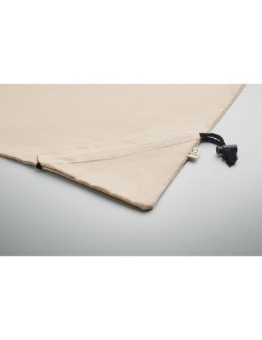 Sac shopping pliable  140 gr/m² CARRIE Matières : coton recyclé Couleurs : beige marquage laser ultra précis