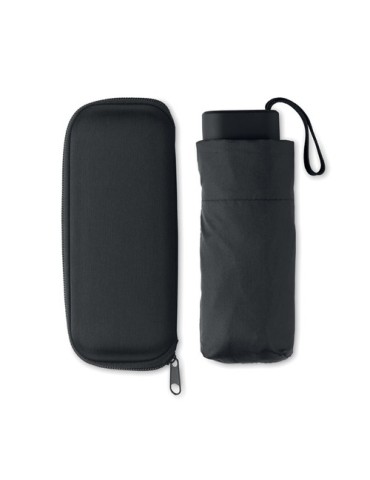 Parapluie pliable de 19 pouces personnalisé PORTLAND Matières : PET Couleurs : noir 2