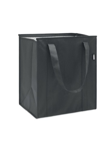 Sac isotherme  non tissé RPET personnalisé WOOLER Matières : non tissé Couleurs : noir cadeau collaborateur premium
