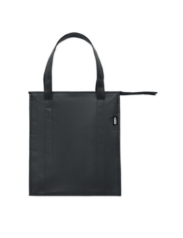 Sac isotherme  non tissé RPET personnalisé WOOLER Matières : non tissé Couleurs : noir accessoire événementiel unique