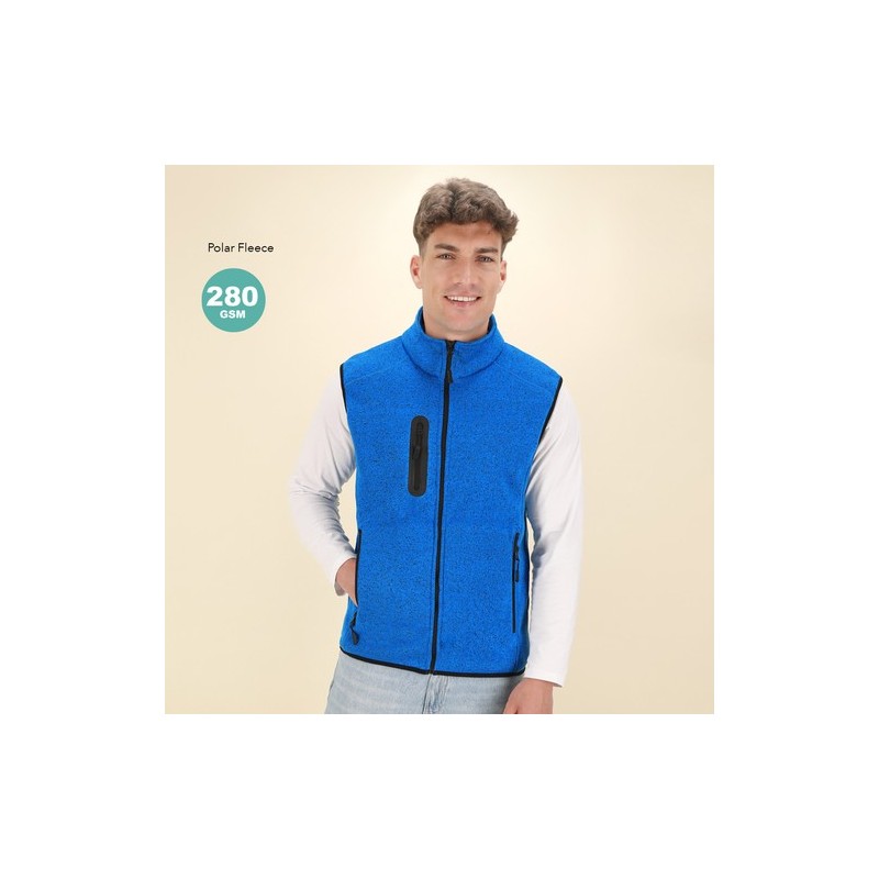 Gilet Personnalisé Bicolore Confortable et Stylé Anderson pas cher Matières : polaire Taille textile : XXL Couleurs : gris foncé